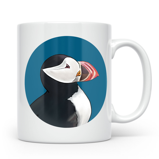 Blue Puffins Logo Mug