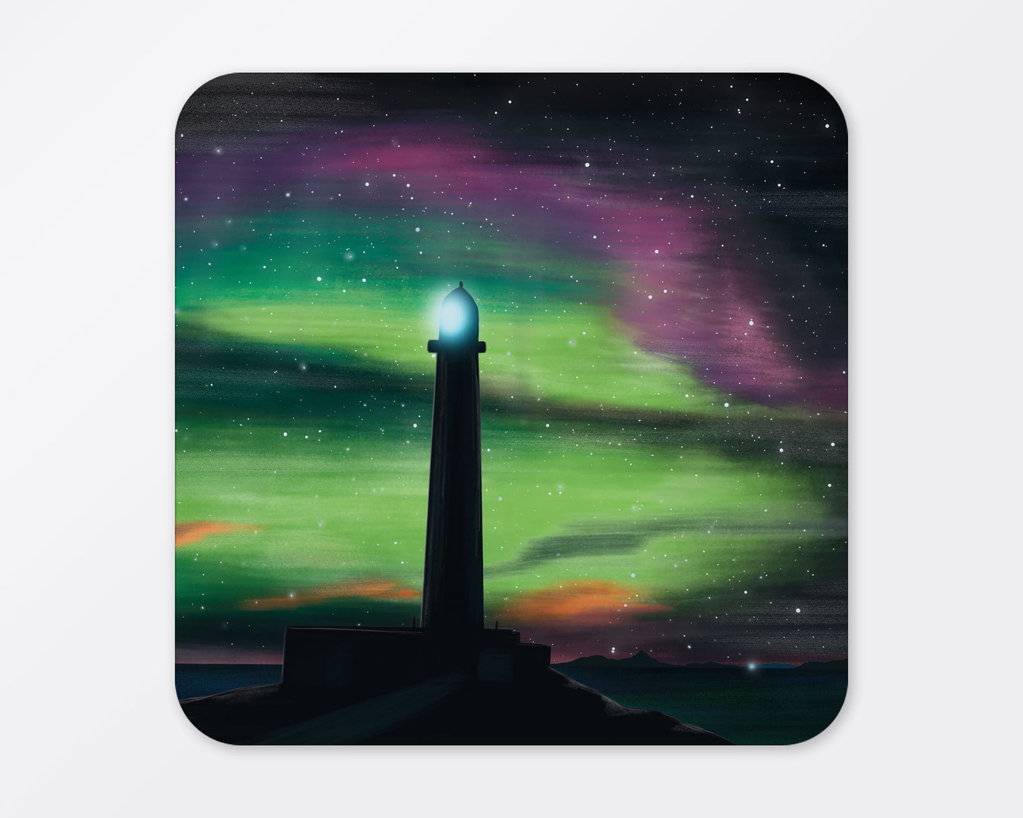 Aurora at the Lighthouse Magnet