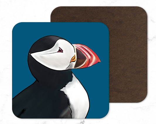 Blue Puffins of Staffa Coaster