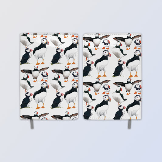 Puffins of Staffa A5 Line Notebook