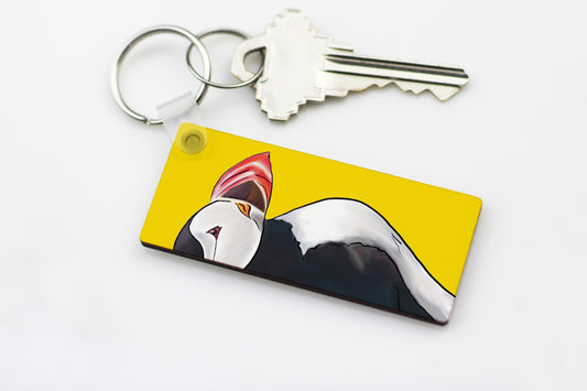 Yellow Puffins Key ring