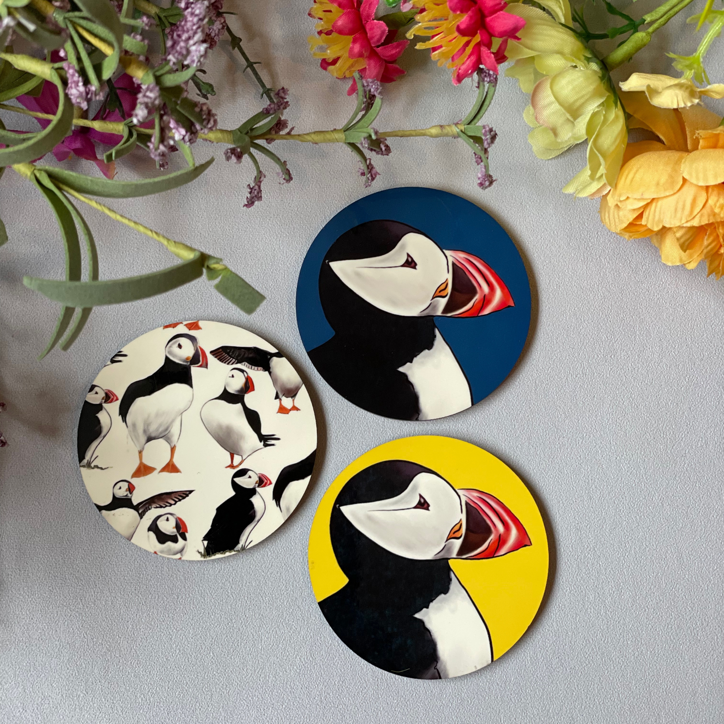 Yellow Puffin Magnet
