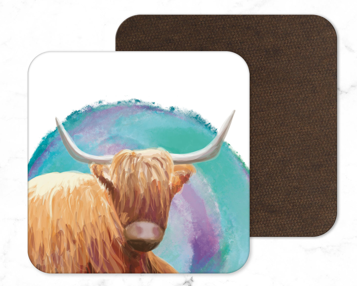 Highland Coo Coaster