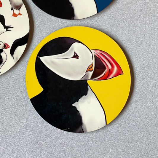 Yellow Puffin Magnet